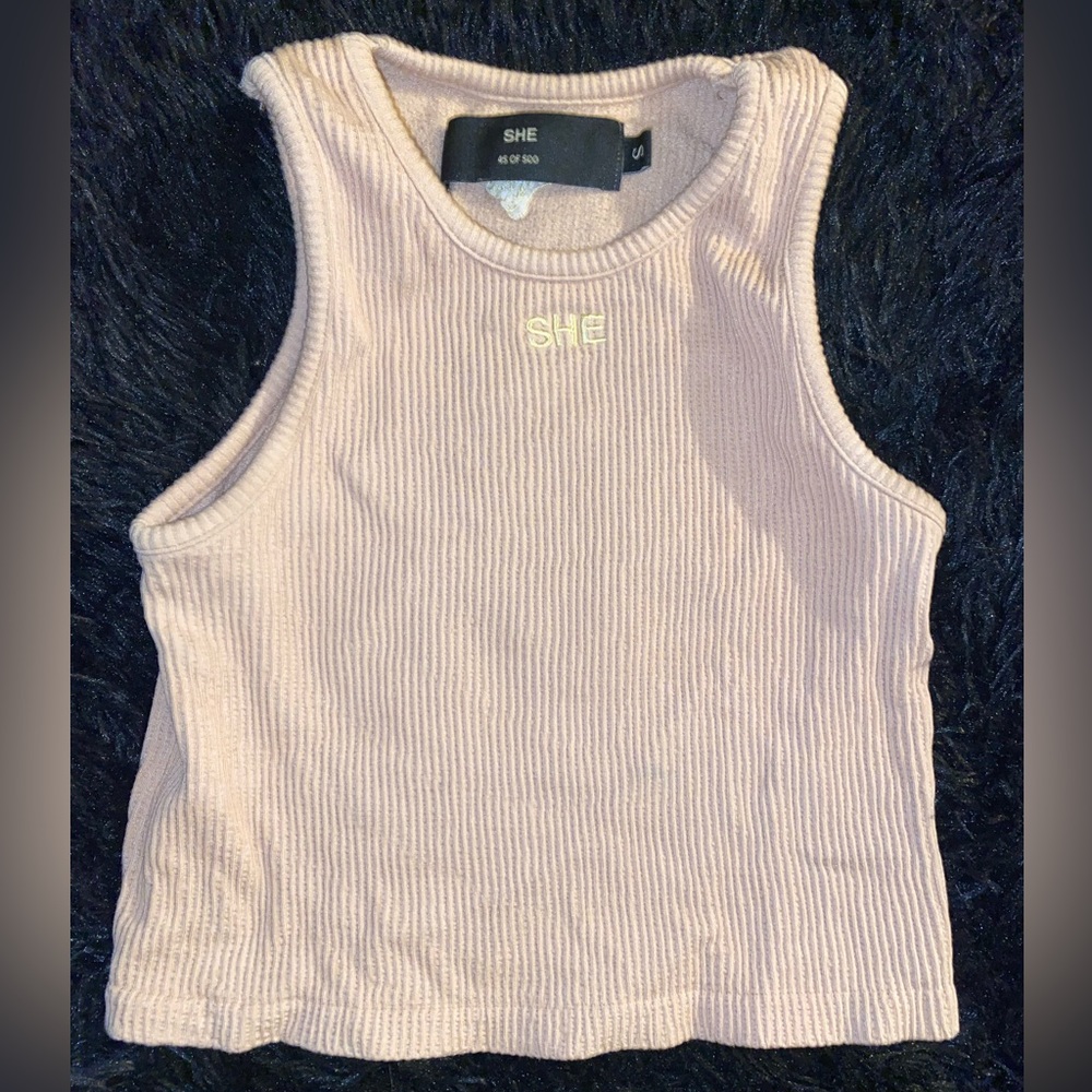 Darc Sport Cream Ribbed Tank Top